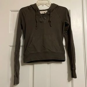 Abercrombie & Fitch Long Sleeve Crop Top Hoodie